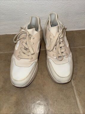 H&M Cream Lace-Up Sneakers